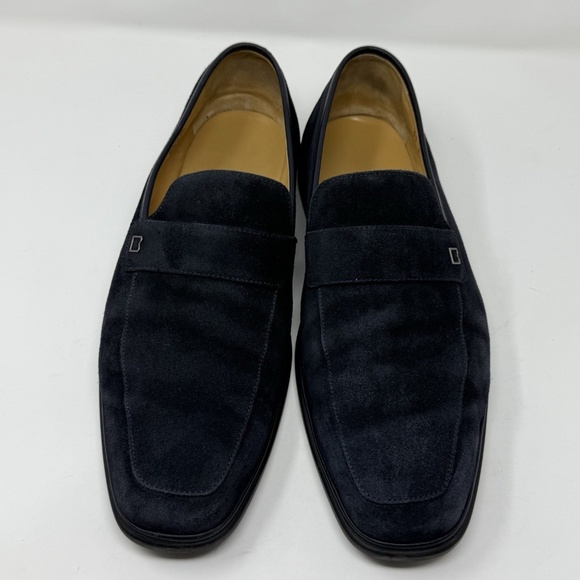 Bally Century Men\'s Navy Blue Suede Leather Loafers Mens US 11 Designer Preppy main image 11